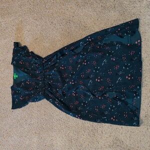 dip Dark Floral Midi Dress - Black and Red